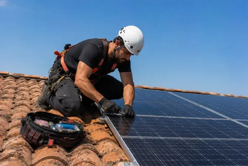 Maintenance et monitoring de panneaux solaires à Istres
